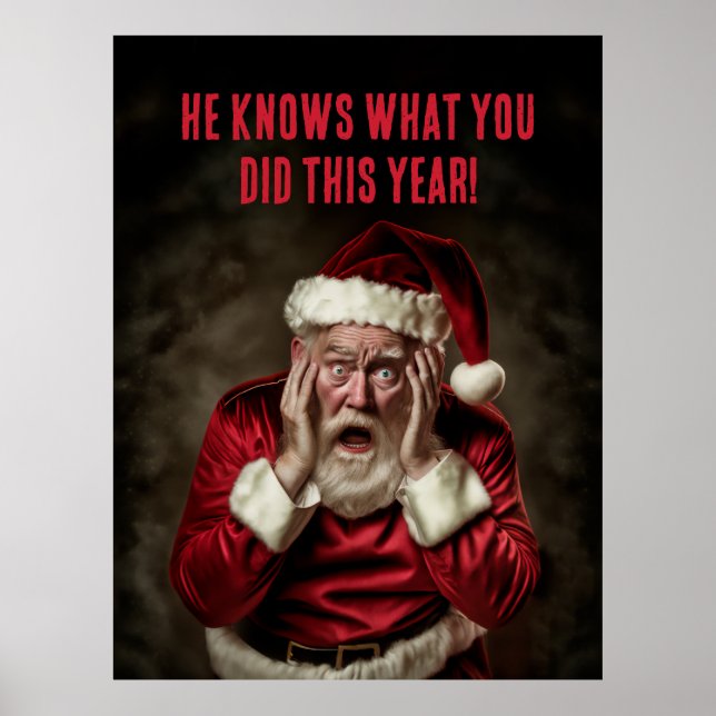Der Weihnachtsmann weiß, was du dieses Jahr Weihna Poster (Vorne)