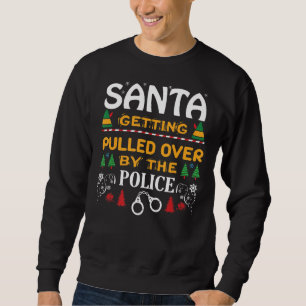 Der Weihnachtsmann wird von der Polizei an Weihnac Sweatshirt