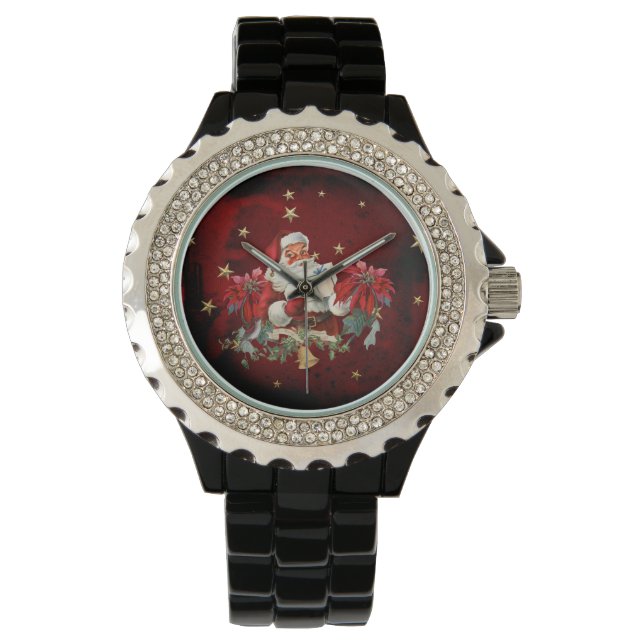 Der Weihnachtsmann wünscht Ihnen ein frohes Weihna Armbanduhr (Vorderseite)