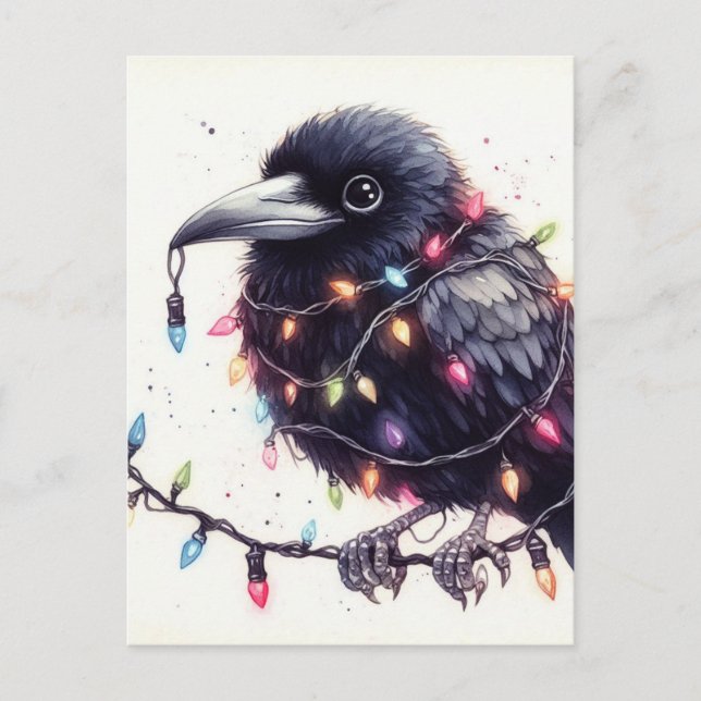 Der Weihnachtsraven Postkarte (Vorderseite)