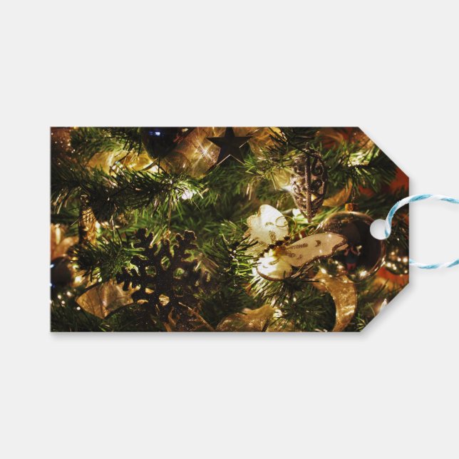 Der Weihnachtsschmetterling Geschenkanhänger (Vorderseite (Horizontal))