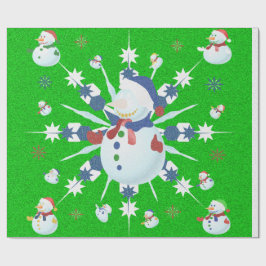 Der Weihnachtsschneemann Glittery - Geschenkpapier
