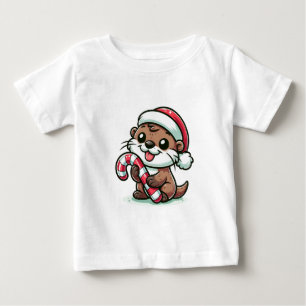 Der Weihnachtstotter-Cartoon Baby T-shirt