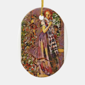 Der Weihnachtswindhund Keramik Ornament