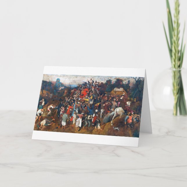 Der Wein am Tag des Heiligen Martin, Pieter Bruege Karte (Vorderseite)