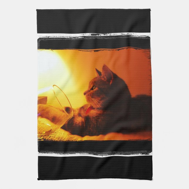 Der Wein-Glas des Indigos Handtuch (Vertikal)