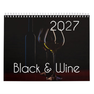 Der Wein-Wandkalender 2027 - Schwarz & Wein Kalender