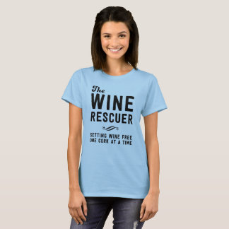 Der Weinretter-Einstellungswein geben einen Korken T-Shirt