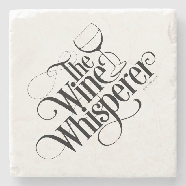 Der WeinWhisperer Steinuntersetzer (Vorderseite)