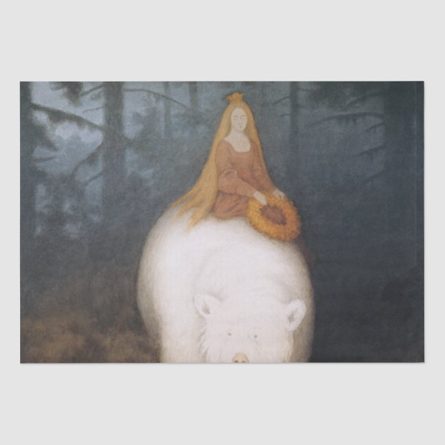 "Der weiße Bär" von Theodor Kittelsen Seidenpapier (Vorderseite)