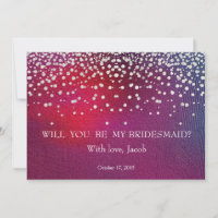 Der weiße Glitzer wird meine Bridesmaid sein