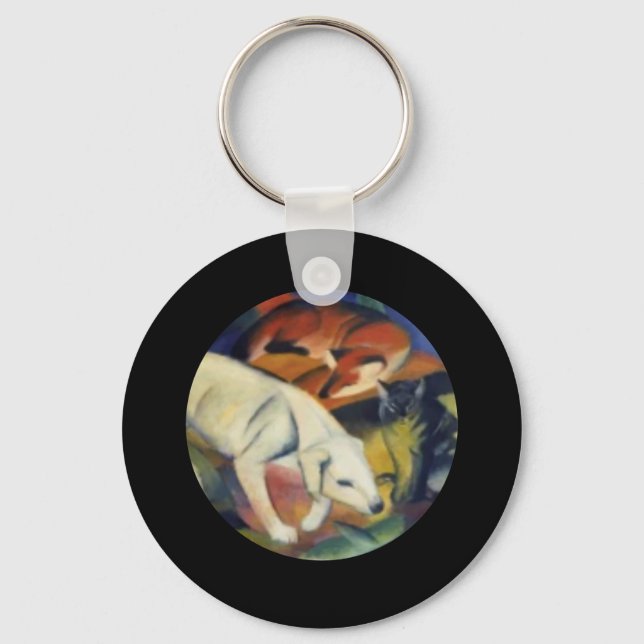 Der Weiße Hund, FI Art von Franz Marc Schlüsselanhänger (Vorderseite)