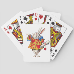 Der weiße Kaninchen aus Alice im Wunderland Spielkarten