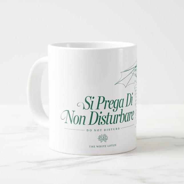 Der weiße Lotus stört nicht Jumbo-Tasse (Vorderseite Links)