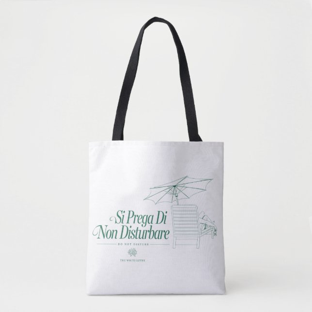 Der weiße Lotus stört nicht Tasche (Vorderseite)