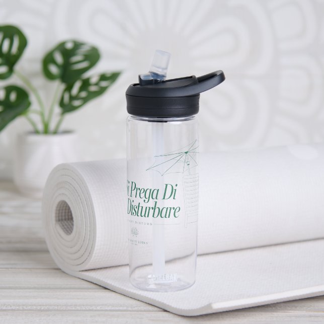 Der weiße Lotus stört nicht Trinkflasche (Yoga)