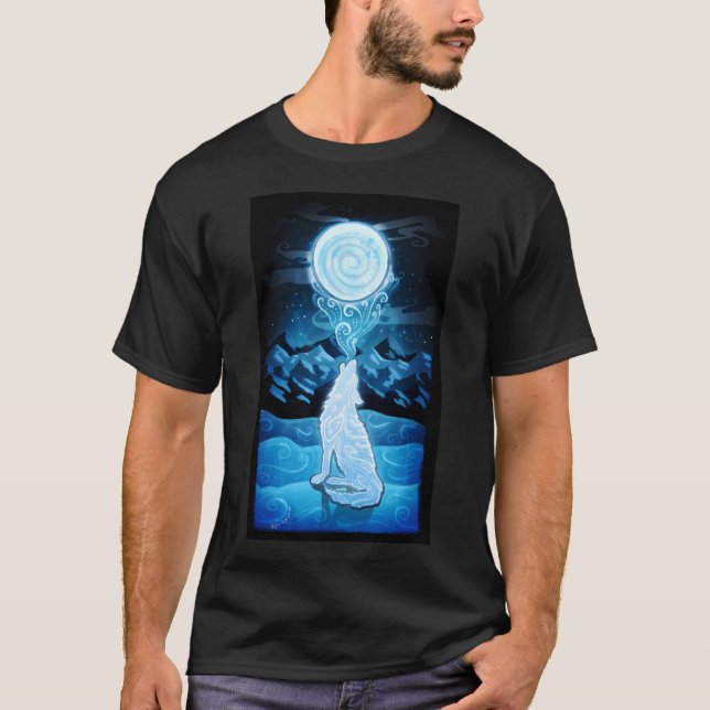 Der weiße Wolf geweckt T-Shirt (Vorderseite)