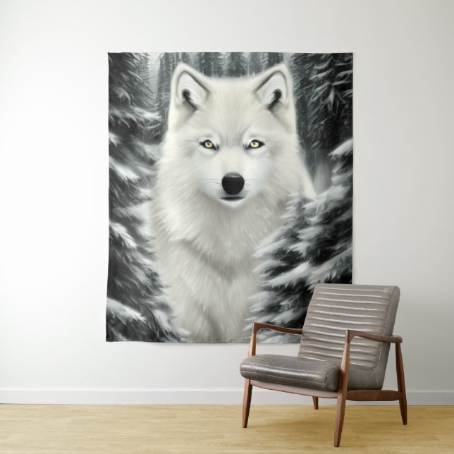 Der Weiße Wolf Wandteppich (Beispiel)