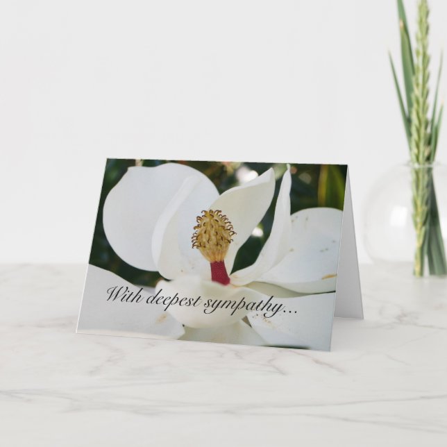 Der weißen Blumenkarten Magnolien-Blume des Karte (Vorderseite)