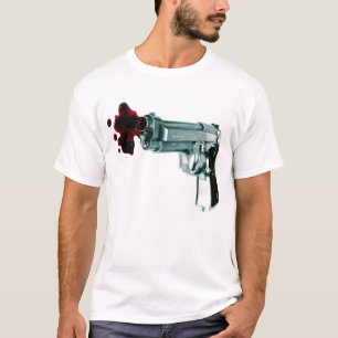 Der weißen des Bluten-Gewehrs das dünne T-Stück T-Shirt