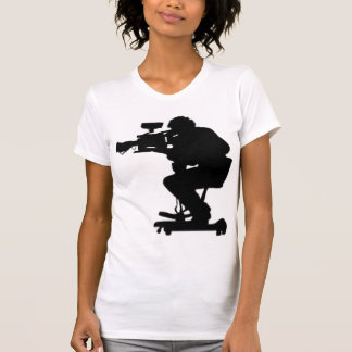 Der weißen v das T-Shirt Hals-Frauen der