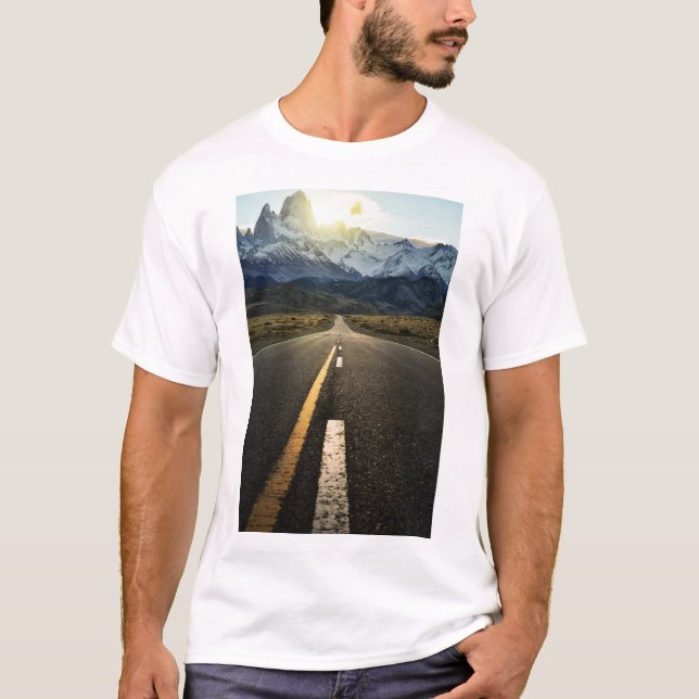Der weite Weg zu Fitzroy Berg - Ruta 40 T-Shirt (Vorderseite)