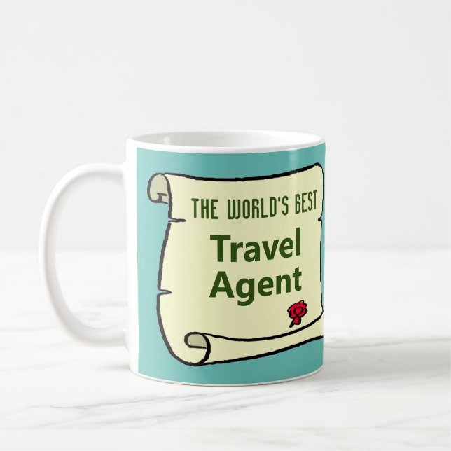Der weltbeste Agent für Reisen. Kaffeetasse (Links)