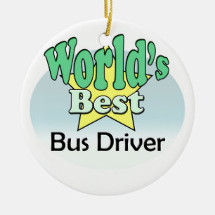 Der weltbeste Busfahrer Keramikornament