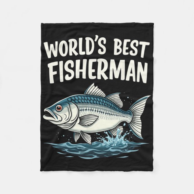 Der weltbeste Fischereienthusiast Fleecedecke (Vorderseite)
