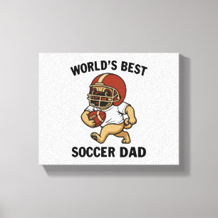 Der weltbeste Fußball-Vater - Mops Leinwanddruck