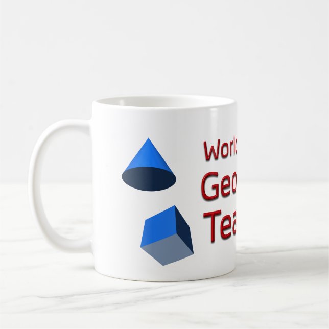 Der weltbeste Geometry-Lehrer mit 3D-Formen Kaffeetasse (Links)