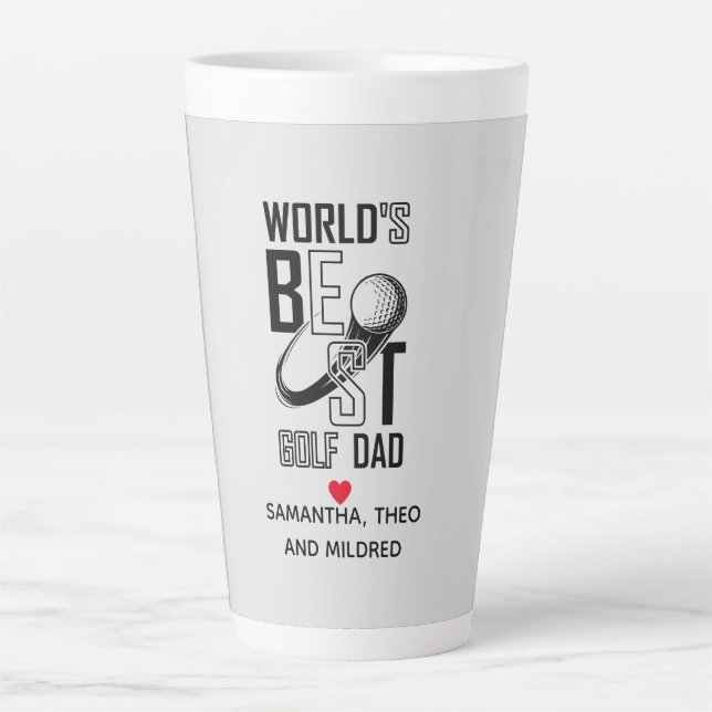 Der weltbeste Golf Vater - Funny & Thoughtful Gift Milchtasse (Vorderseite)