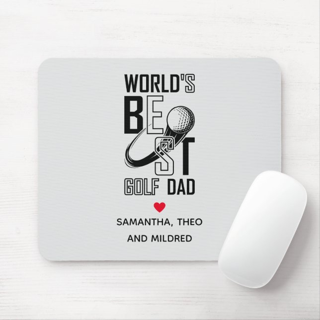 Der weltbeste Golf Vater - Funny & Thoughtful Gift Mousepad (Mit Mouse)