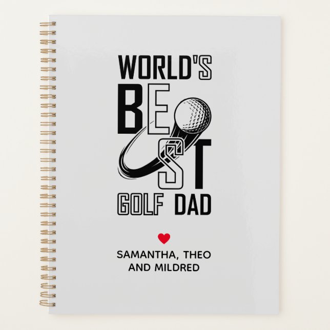 Der weltbeste Golf Vater - Funny & Thoughtful Gift Planer (Vorderseite)