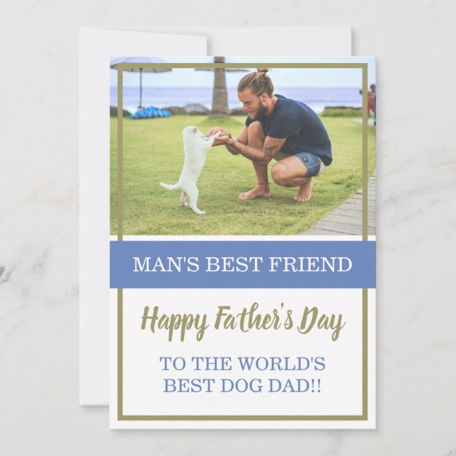 Der Weltbeste Hund-Vater mit individuellem Foto Va Karte (Vorderseite)
