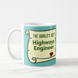 Der weltbeste Ingenieur für Autobahnen. Kaffeetasse