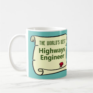Der weltbeste Ingenieur für Autobahnen. Kaffeetasse