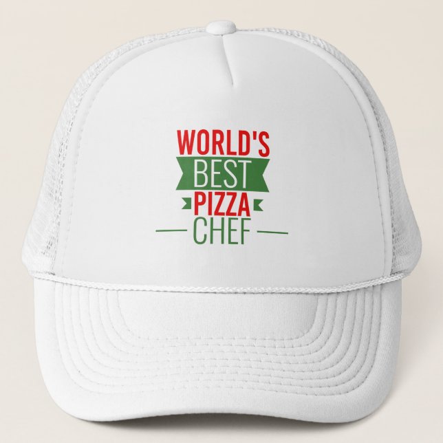 Der weltbeste Pizzaabauger - rot-grün Truckerkappe (Vorderseite)