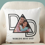 Der Weltbeste Tag des benutzerdefinierten Fotos zu Kissen<br><div class="desc">Dieses World's Best Vater Foto Kissen ist mit dem Wort VATER in stilvollen schwarzen Typografie dekoriert. Einfach mit Ihrem Foto anpassbar. Macht ein perfektes Vatertagsgeschenk.</div>