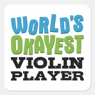 Der weltbeste Violinspieler Quadratischer Aufkleber