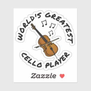 Der weltgrößte Cello-Spieler, Cellist Funny Aufkleber