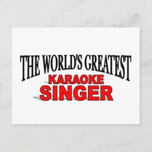 Der weltgrößte Karaoke-Sänger Postkarte