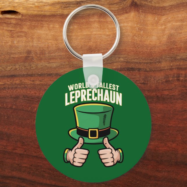 Der weltgrößte Leprechaun Funny Irish Spaß Schlüsselanhänger (Vorderseite)