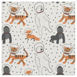 Der Weltraum ist Gemusterte Wildtierastronauten Stoff