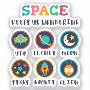 Der Weltraum lässt uns staunen Aufkleber