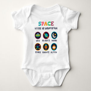 Der Weltraum lässt uns staunen Baby Strampler