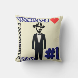 Der weltweit beliebteste Vater #1 Throw Kissen