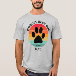 Der weltweit beste Dog-Vater-Druck Retro-Sonnenunt T-Shirt