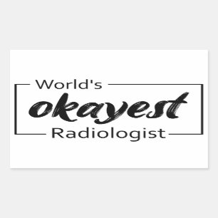 Der weltweit beste Radiologe Rechteckiger Aufkleber