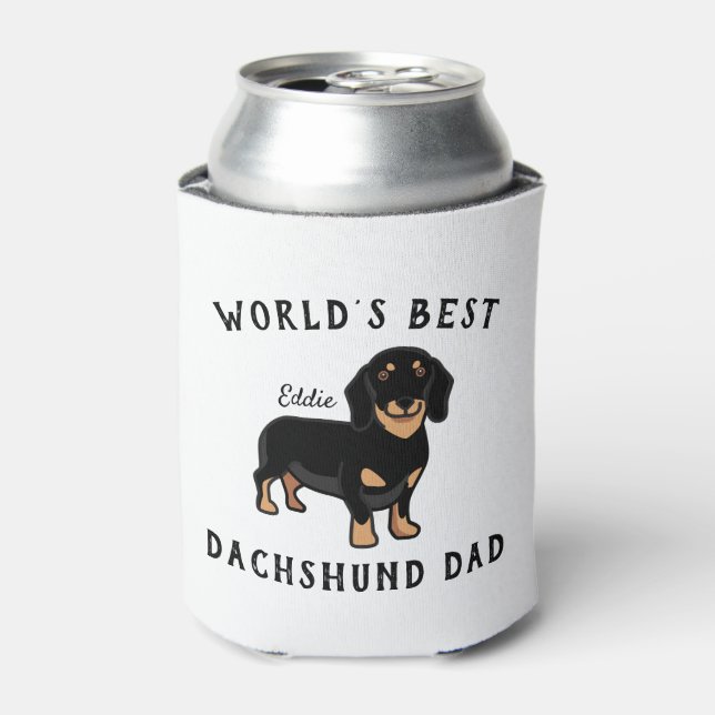 Der weltweit beste Vater für Dackel mit benutzerde Dosenkühler (Kanne Vorderseite)